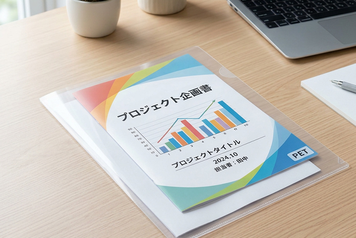 PETポリエチレンテレフタレートで出来たクリアファイル