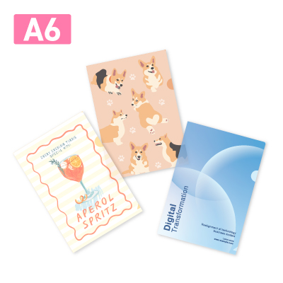 クリアファイルフルカラー スタンダードA6（透明）