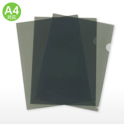 クリアファイル箔押し印刷スタンダード/A4（スモーク）