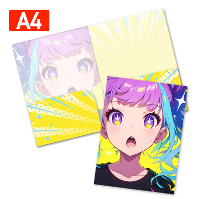 クリアファイルフルカラー ダブルポケットスタンダードA4（透明）