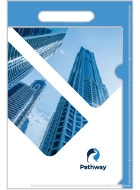 縦型のA4フルカラーバッグ型クリアファイル印刷