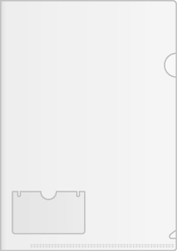 名刺ポケット付きのA4クリアファイル印刷