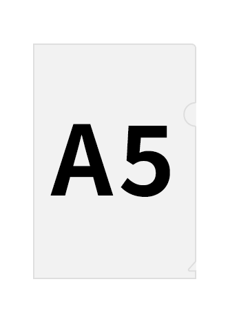 A5サイズのクリアファイル印刷
