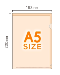 A5サイズのクリアファイル印刷
